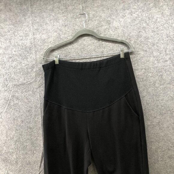 Alina Mae Belly To Baby Maternity Dress Pants Womens L Black Adjustable Waist - Picture 3 of 10